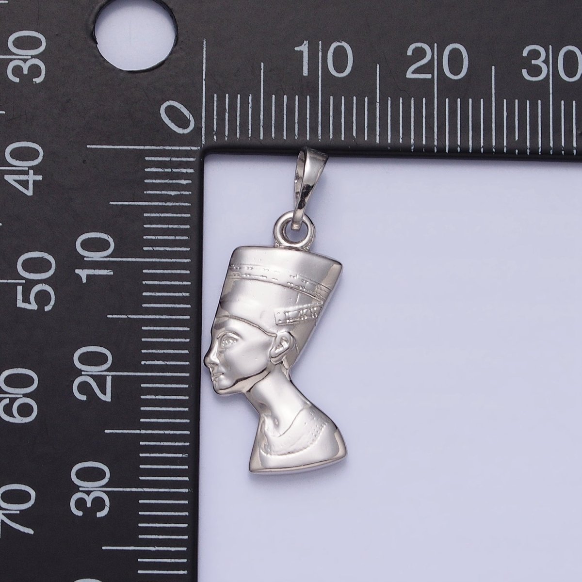Silver Queen Nefertiti Charm Egyptian Jewelry Inspired Pendant AA242