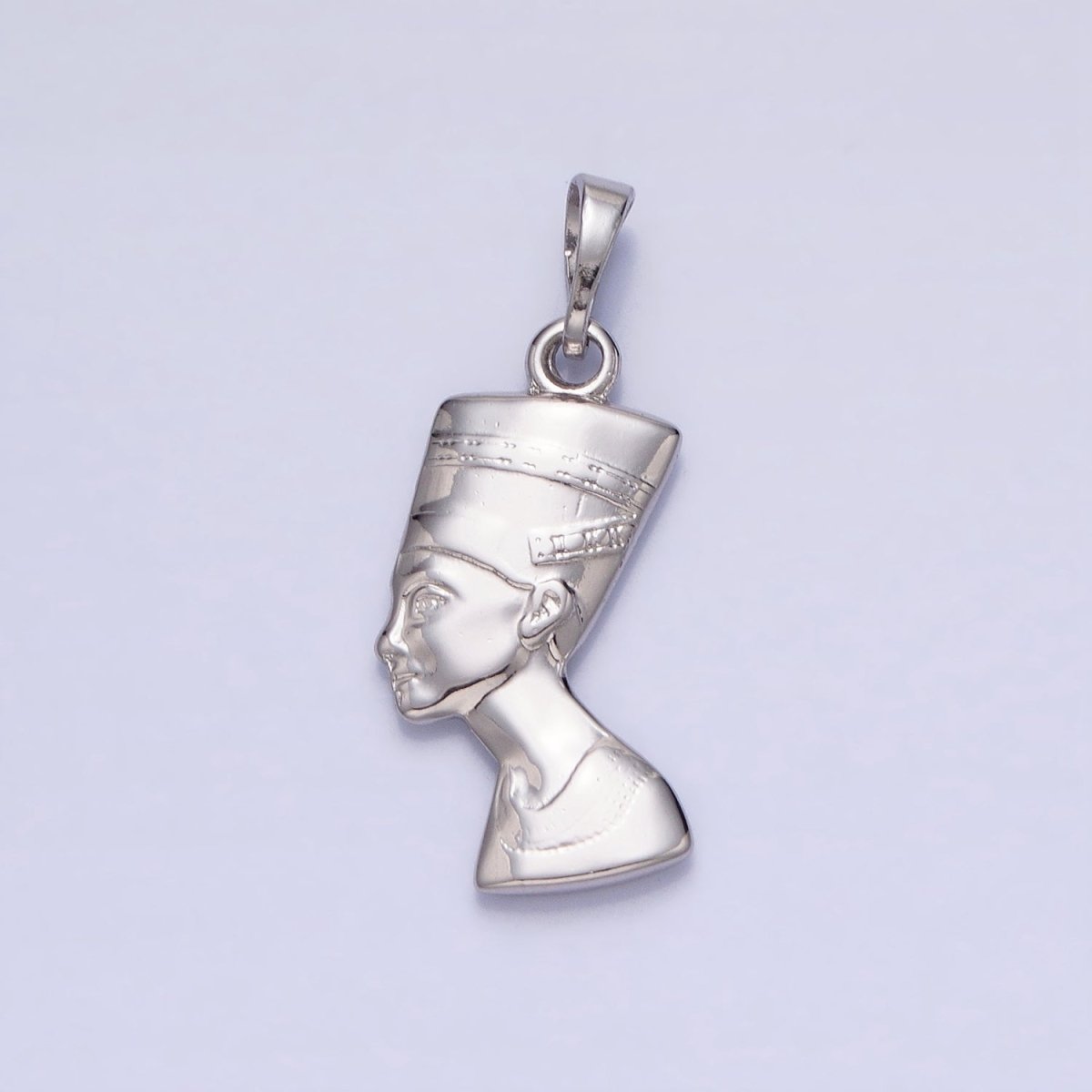 Silver Queen Nefertiti Charm Egyptian Jewelry Inspired Pendant AA242