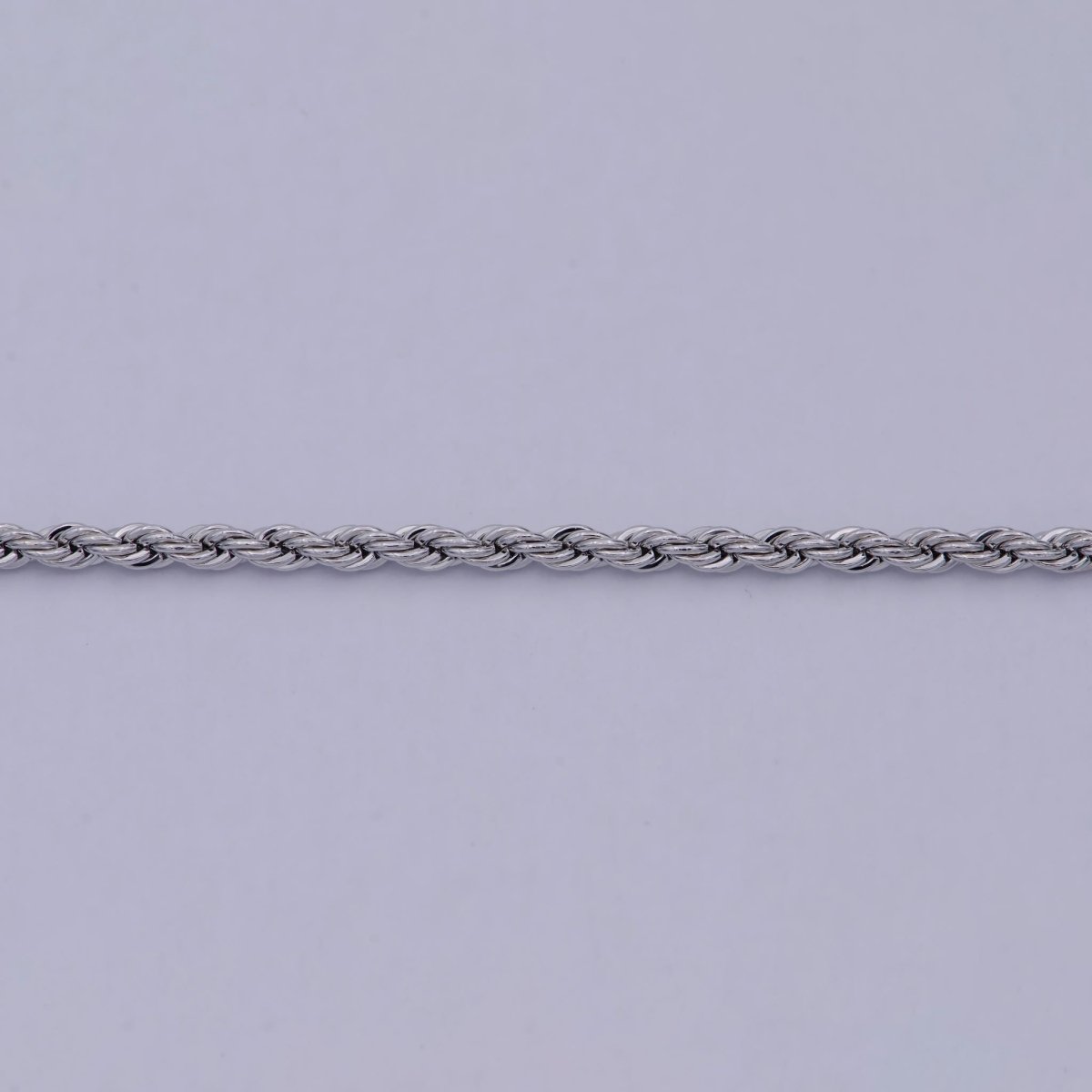 Silver Rope Chain by Yard, Gold Twisted Chain by Yard, Wholesale Roll Chain for Jewelry Making 2.2mm thickness | ROLL-595 Clearance Pricing