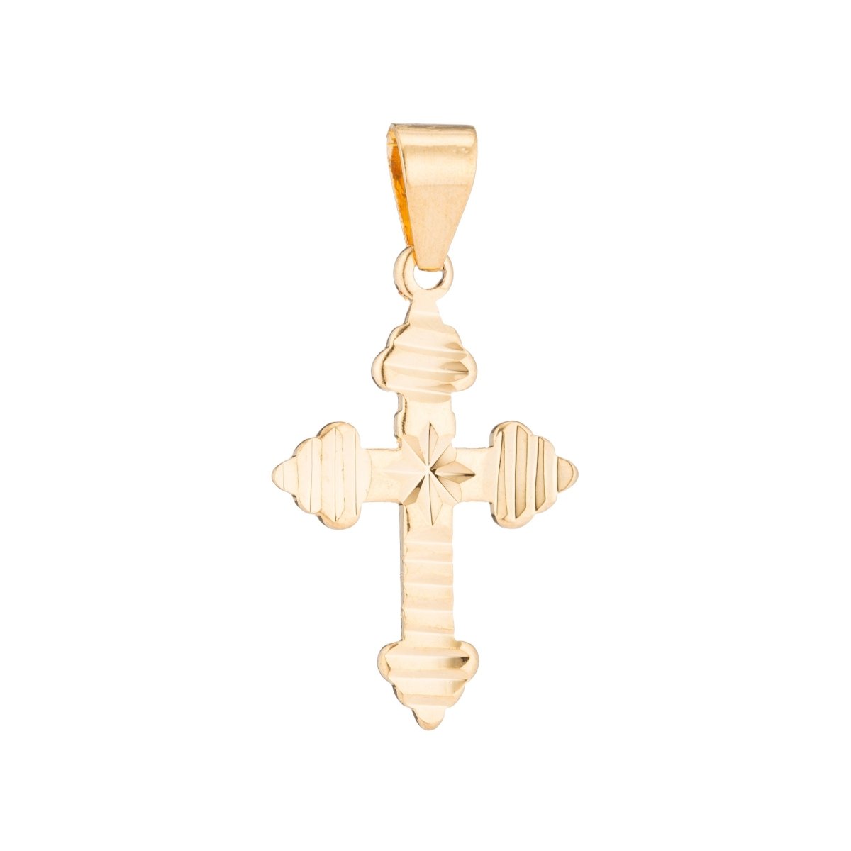 Simple Design Gold Cross, Jesus, Divine, Faith, Hope, Love, Peace, Joy, Family, God Gift Necklace Pendant Charm Bead Bails Findings for Jewelry Making H-212