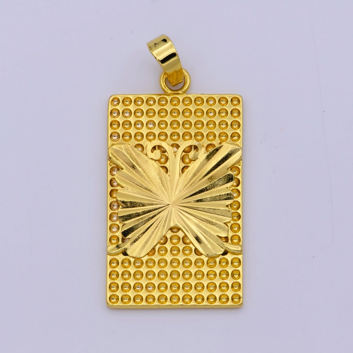 Simple Gold Filled Butterfly Rectangle Pendants  I-732