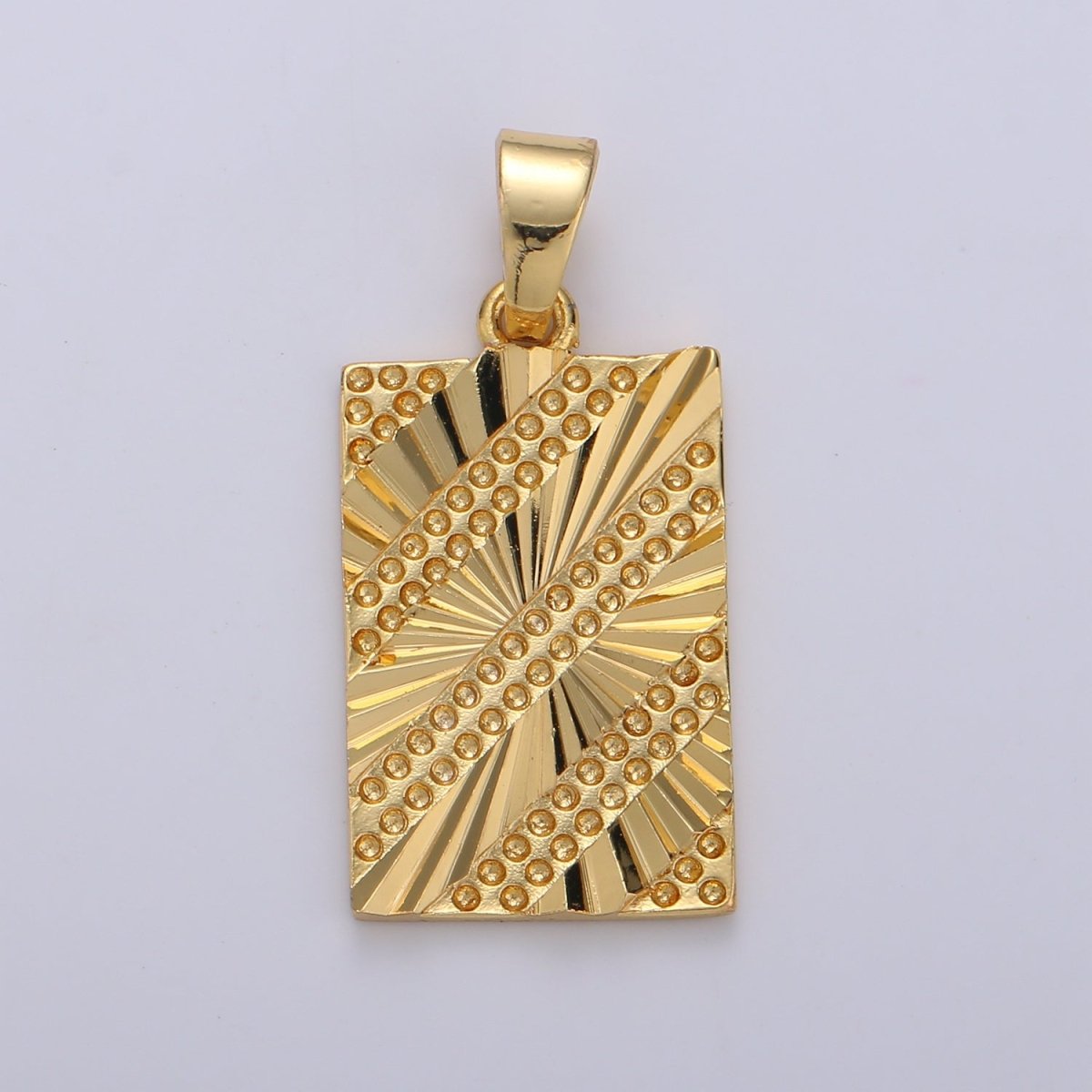 Simple Gold Filled Rectangle Pendants  J-101