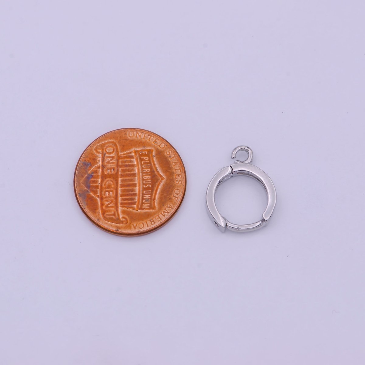 Simple one touch Lever back earring with open link for Jewelry making  12mm Silver Hoop Earring L-643