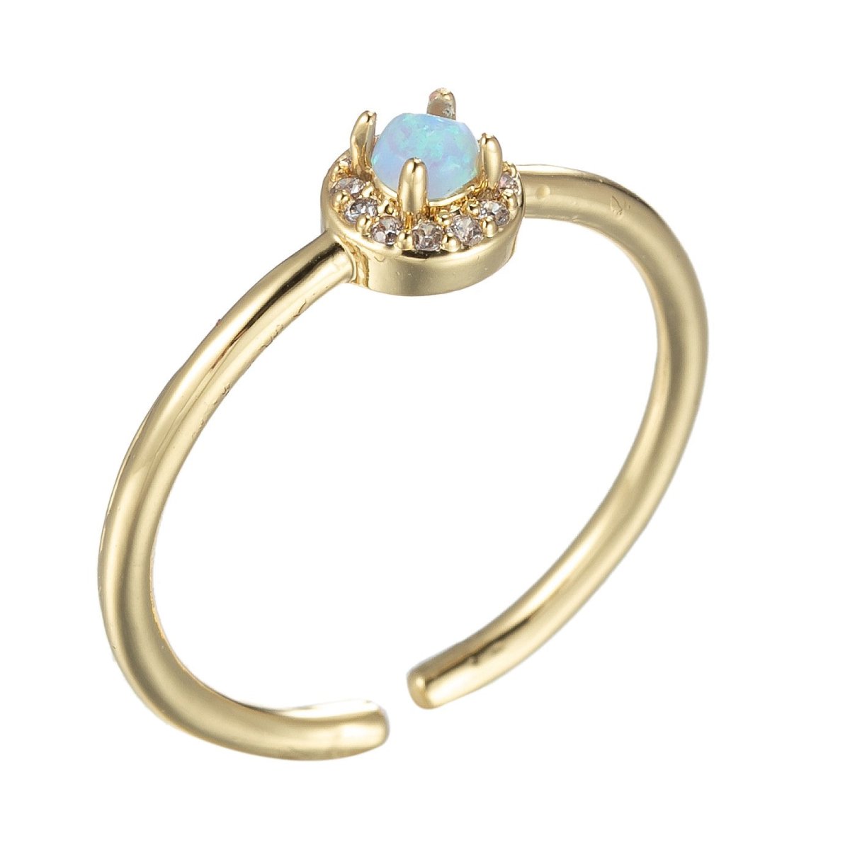 Simple Ring, Opal Ring, Blue Opal Tiny Ring, Opal Gemstone Ring, Promise Ring, Solitaire Ring, Engagement Ring O-827~O-830