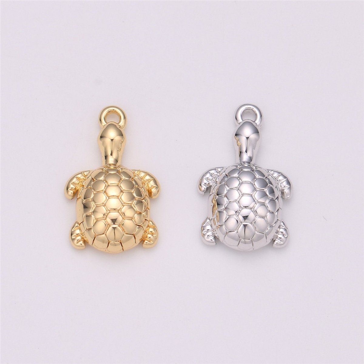 Small Sea Turtle Charm Ocean Summer Vacation Animal Pendant in Gold Filled Turtoise Pendants Necklace Earring Bracelet Charms C-531