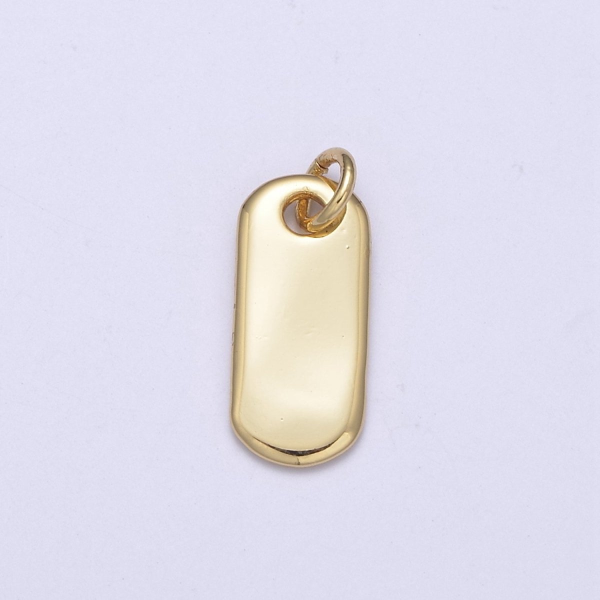 Small Tag Gold Charm add on charm for Necklace Bracelet Earring Supply C-306