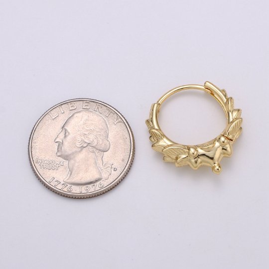 Spike hoop, 14k Gold Filled spike hoops, Small hoops earrings, Tiny hoops, Hoop earrings, Dainty hoops, Huggie hoops, Minimalist earrings Q-325