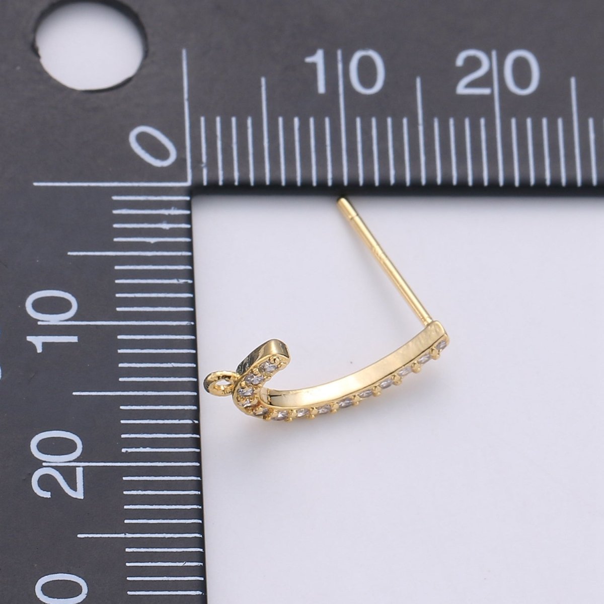 Spiral Gold Filled Stud Earring for DIY Earring Supplies K-409