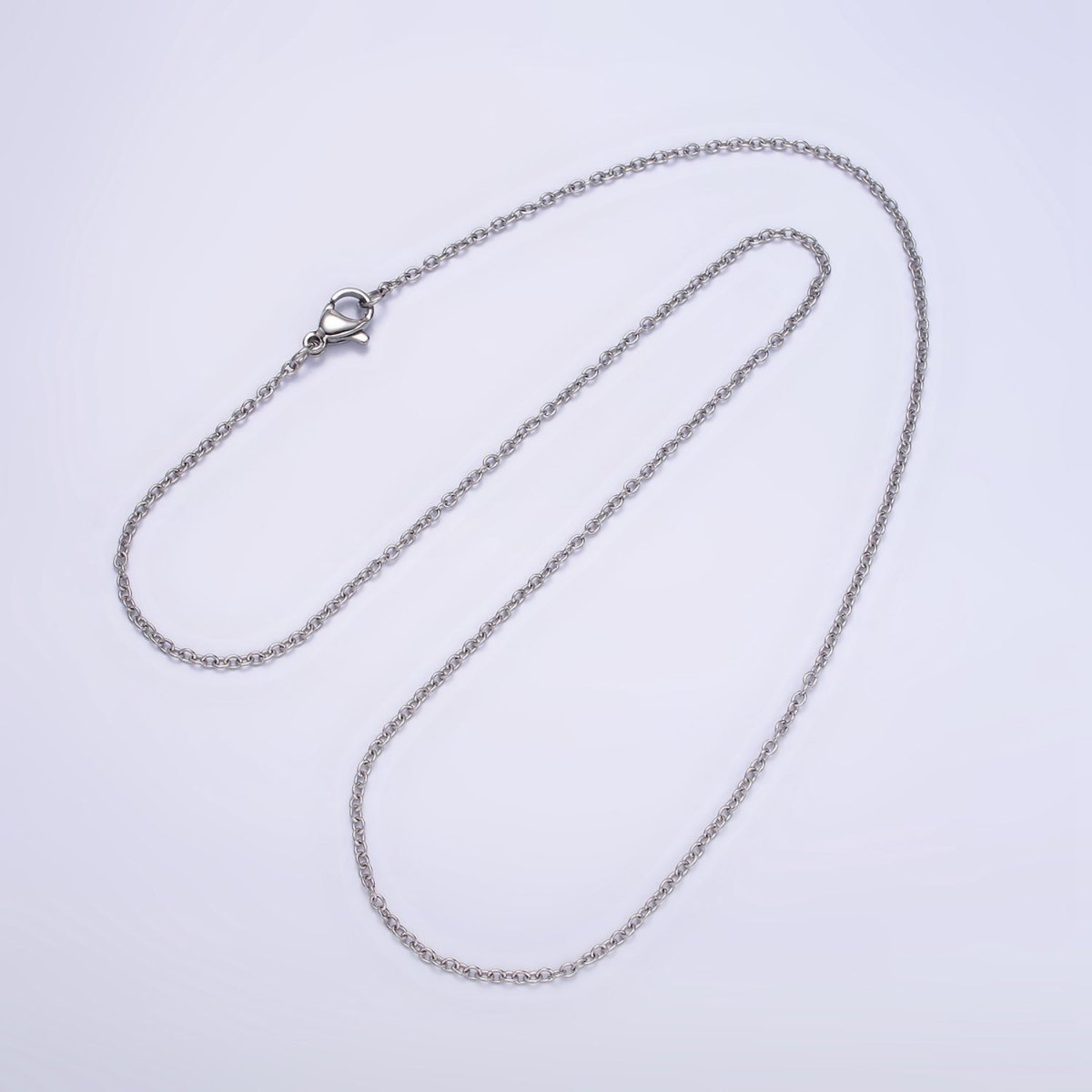 Stainless Steel 0.8mm Dainty Cable Chain 18 Inch Layering Chain Necklace | WA-2110 Clearance Pricing