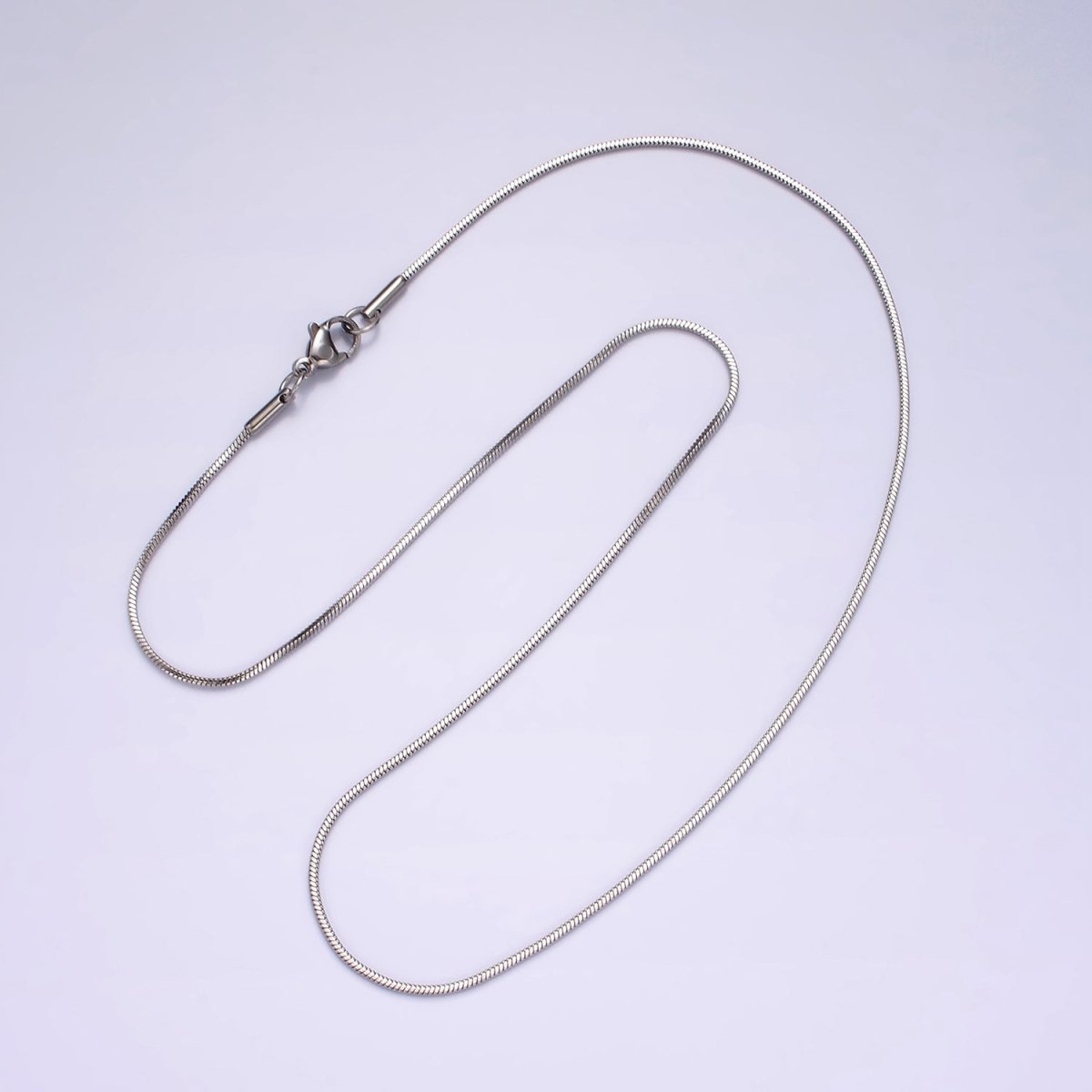Stainless Steel 1.2mm Dainty Snake 18 Inch Layering Chain Necklace | WA-2267 Clearance Pricing