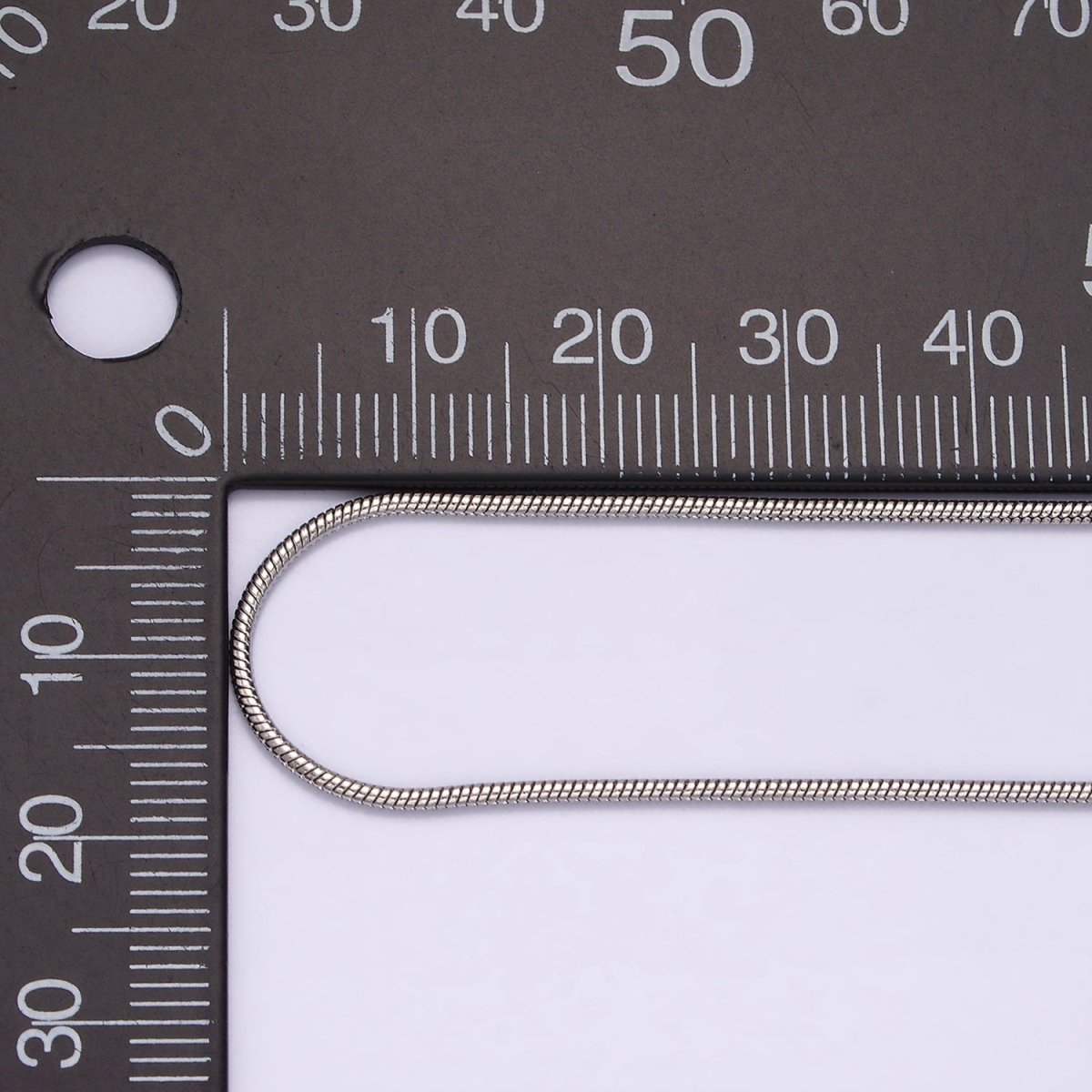 Stainless Steel 1.2mm Dainty Snake Herringbone 18 Inch, 20 Inch Layering Chain Necklace | WA-2261 WA-2262 Clearance Pricing