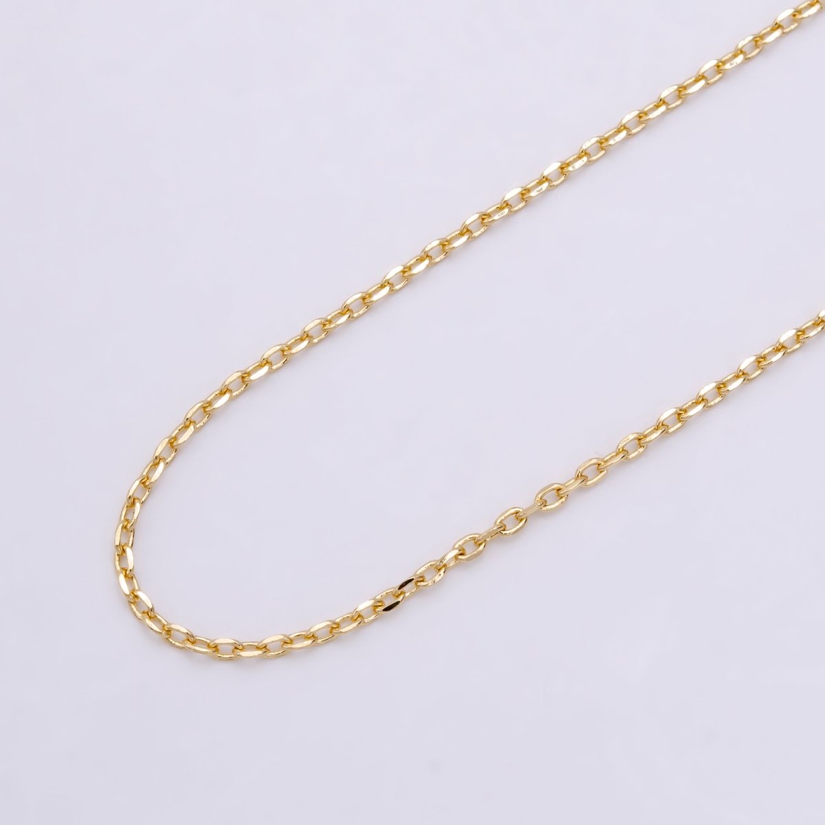 Stainless Steel 1.3mm Cable Chain 18 Inch Layering Necklace w. Extender | WA-2257