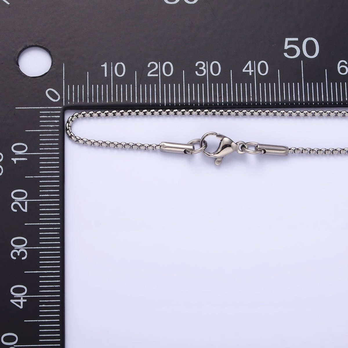 Stainless Steel 1.3mm Dainty Boston Box 18 Inch Layering Chain Necklace | WA-2106 Clearance Pricing