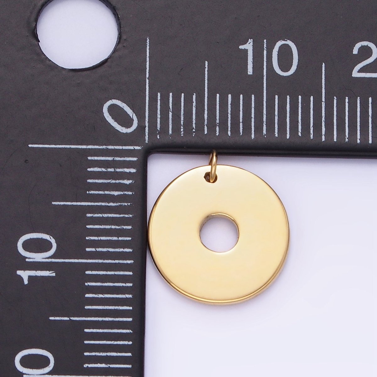 Stainless Steel 13mm Open Donut Round Minimalist Charm | P934