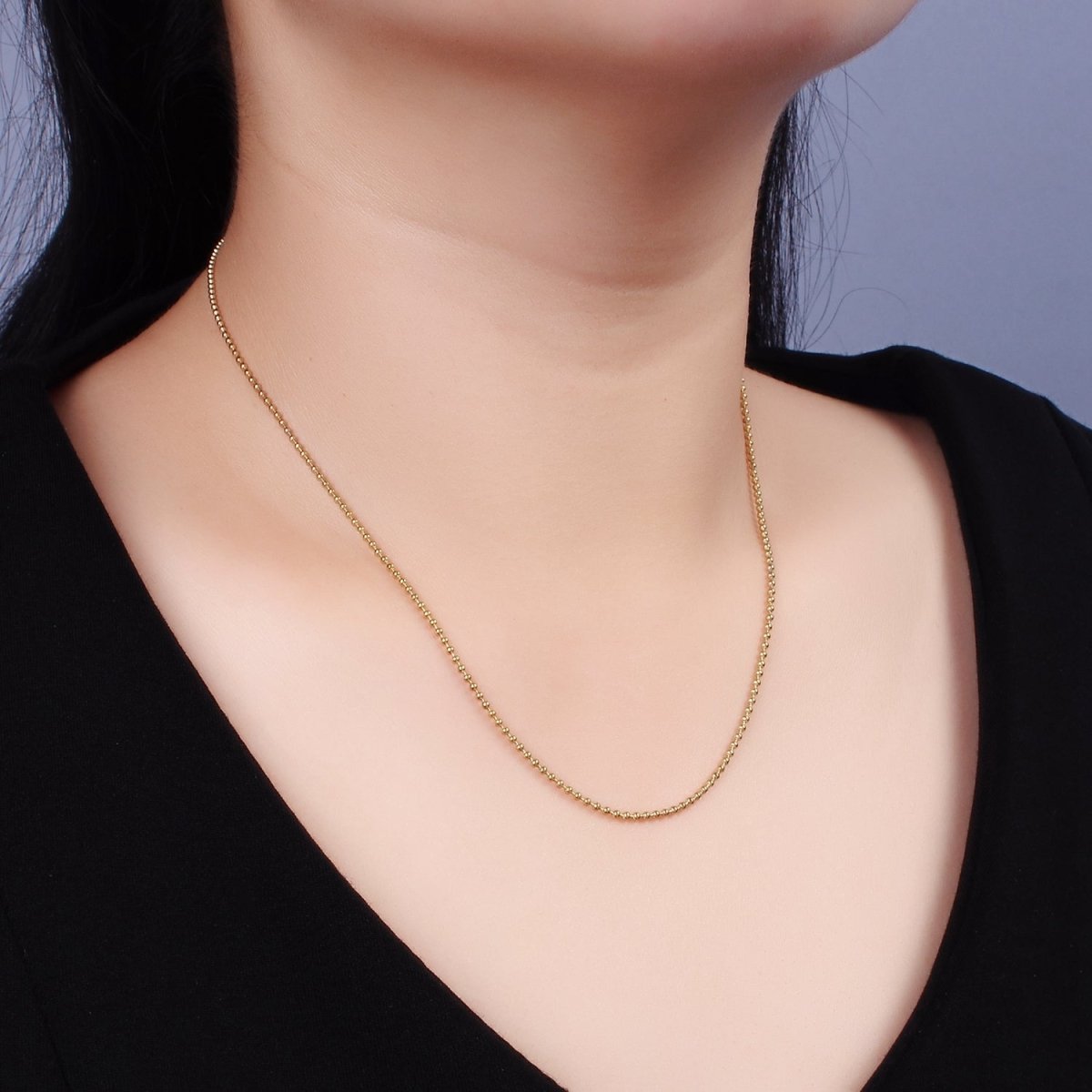 Stainless Steel 1.5mm Bead Ball Chain 18 Inch Necklace | WA-2368