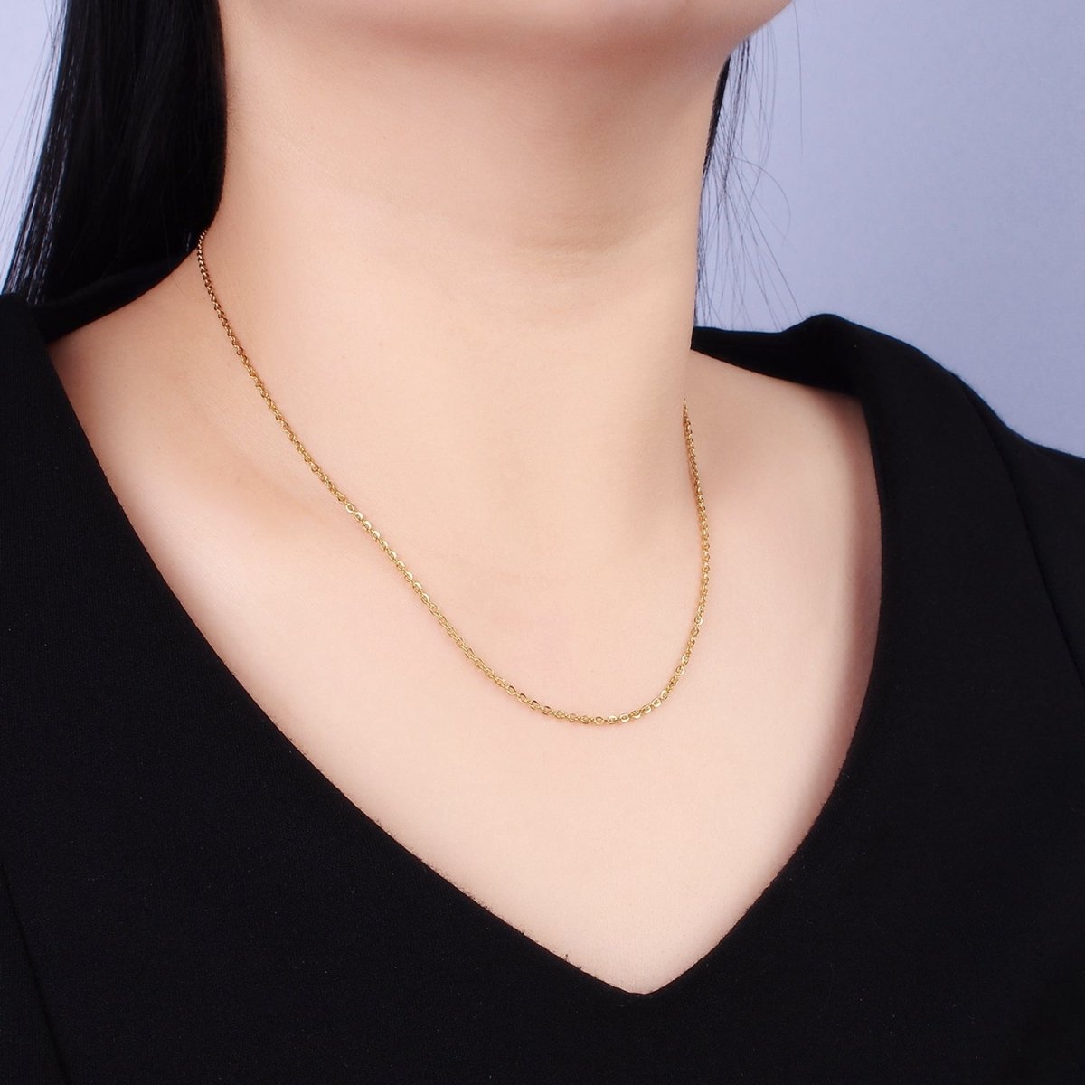 Stainless Steel 1.5mm Cable Chain 18 Inch Necklace | WA-2457