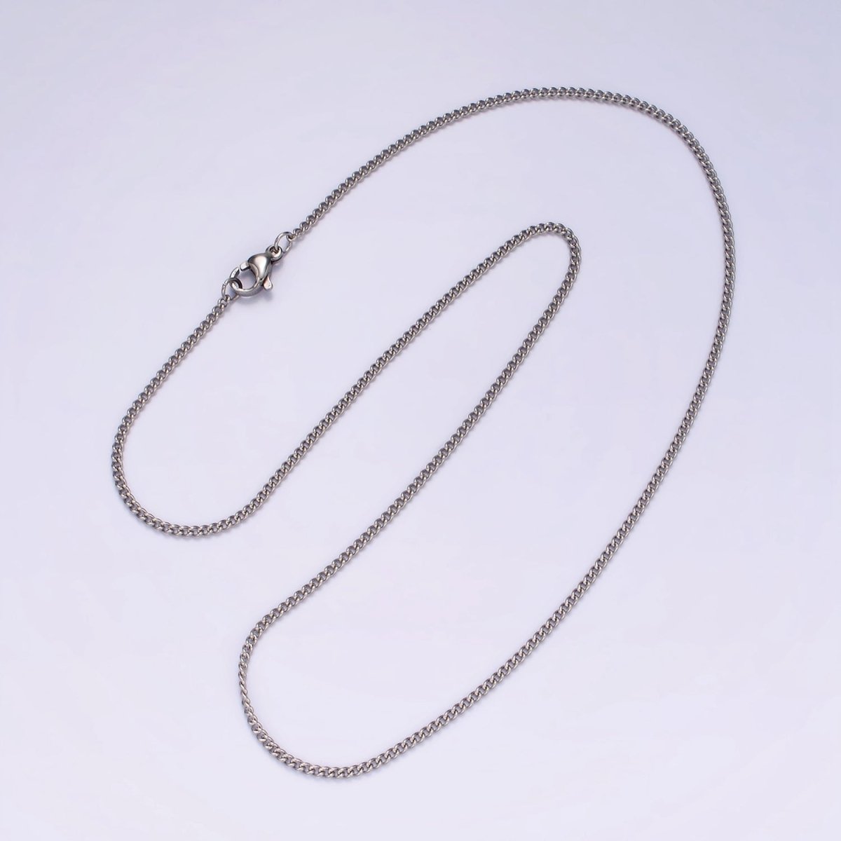 Stainless Steel 1.5mm Curb Chain 18 Inch Layering Necklace | WA-2274 Clearance Pricing
