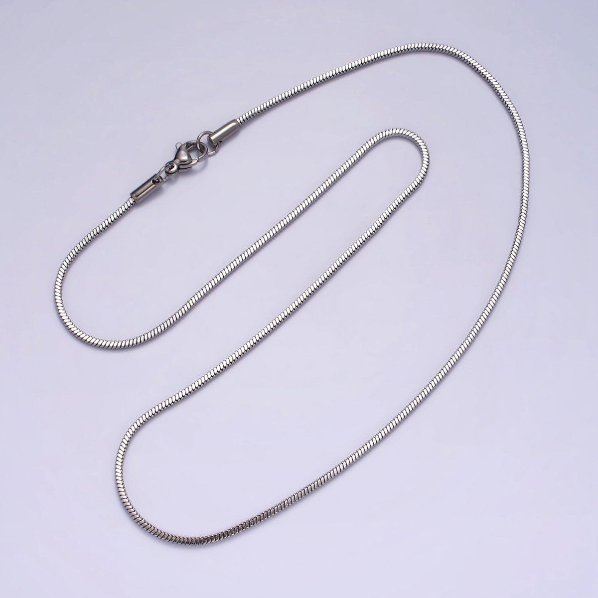 Stainless Steel 1.5mm Dainty Snake Chain 18 Inch Layering Necklace | WA-2269 Clearance Pricing