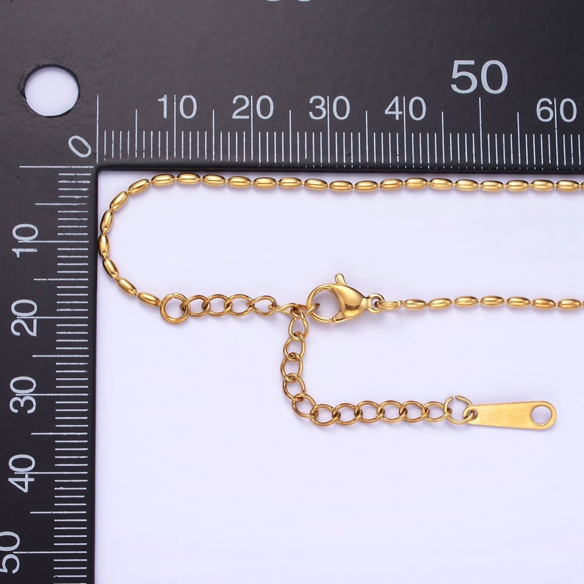 Stainless Steel 1.5mm Tube Bead 16 Inch Choker Necklace | WA-2419