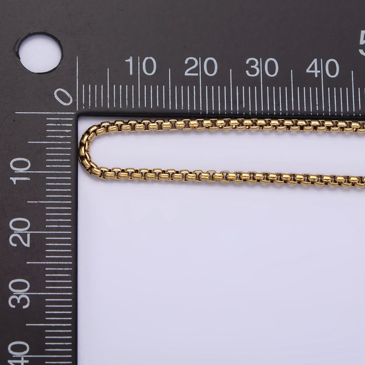 Stainless Steel 1.8mm Dainty Box Chain 17.72 Layering Chain Necklace | WA-1992 Clearance Pricing