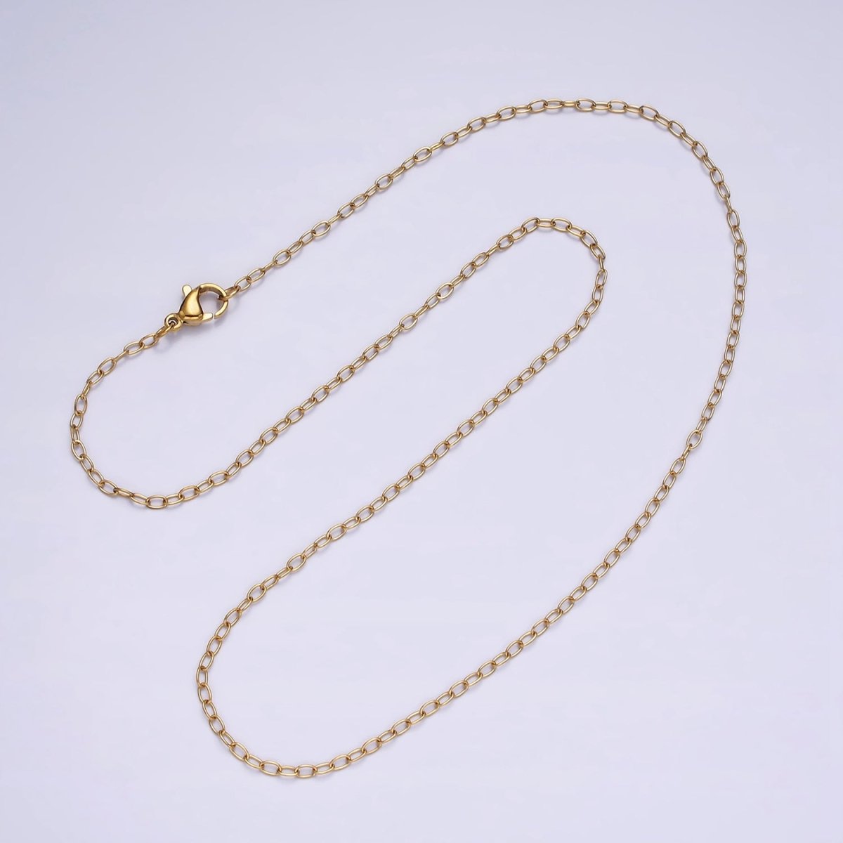 Stainless Steel 1.8mm Dainty Cable 18 Inch Layering Chain Necklace | WA-2026 Clearance Pricing