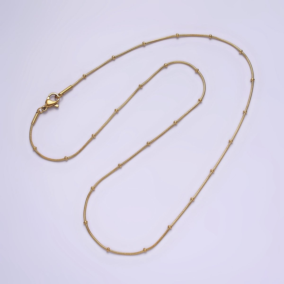 Stainless Steel 1.8mm Satellite Snake 18 Inch Layering Chain Necklace | WA-2006 Clearance Pricing