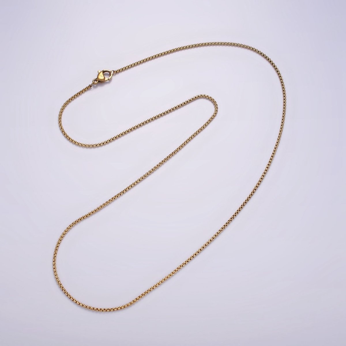 Stainless Steel 1mm Box Chain 20 Inch Necklace | WA-2364