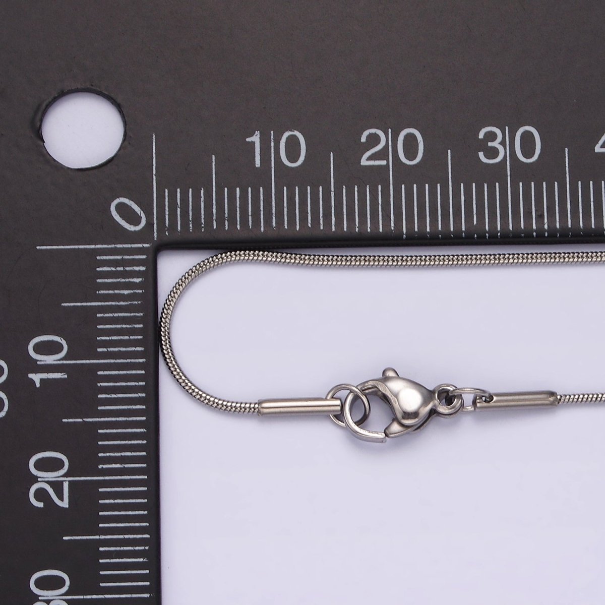 Stainless Steel 1mm Dainty Omega 18 Inch Layering Silver Chain Necklace | WA-2259 Clearance Pricing
