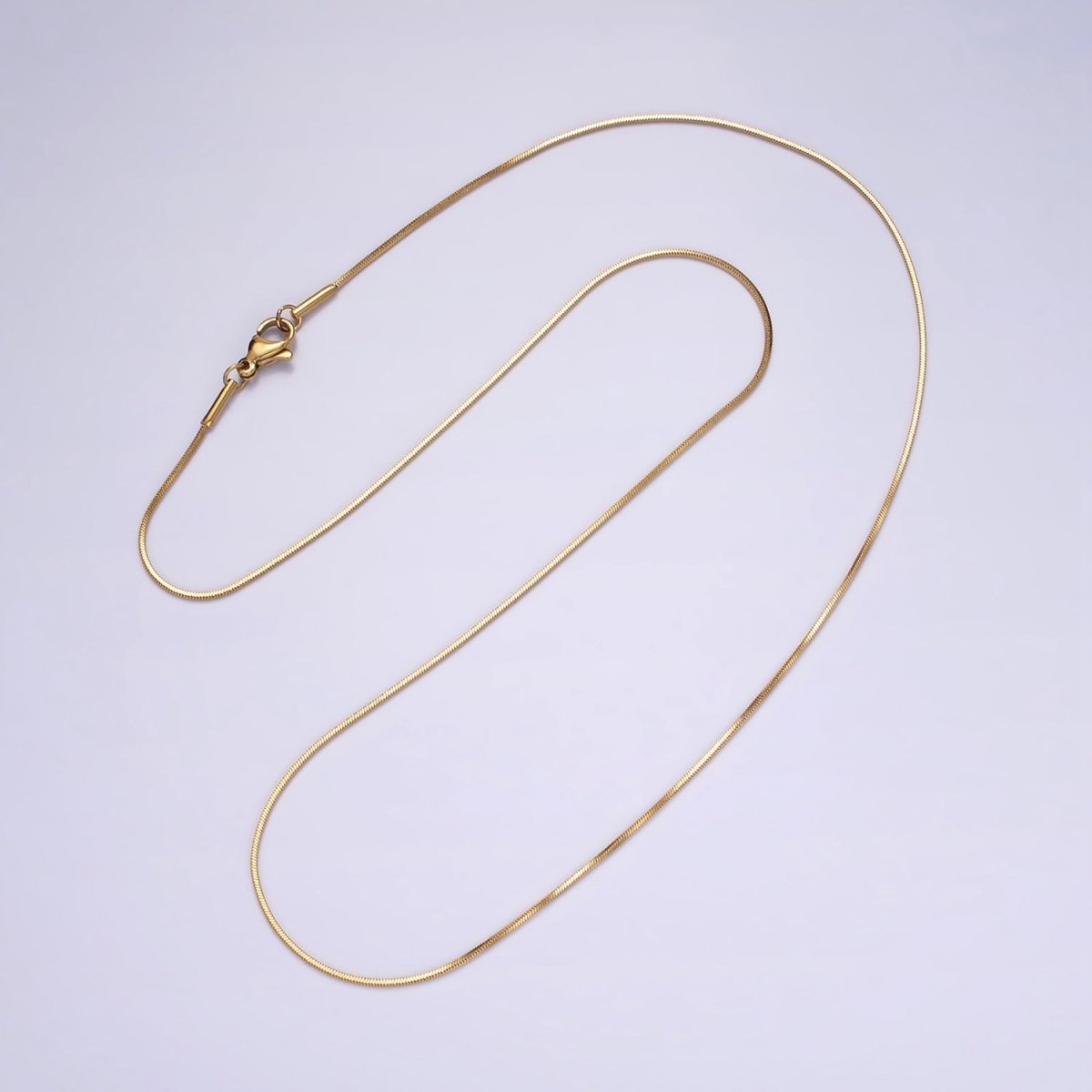 Stainless Steel 1mm Dainty Snake Cocoon 18 Inch, 20 Inch Layering Chain Necklace | WA-2306 WA-2307 Clearance Pricing