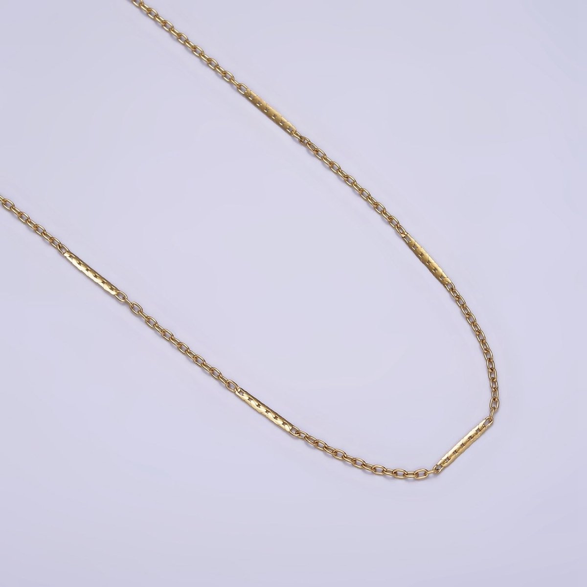 Stainless Steel 1mm Dainty Unique Flat Cable Link 17 Inch Chain Necklace | WA-2041 Clearance Pricing