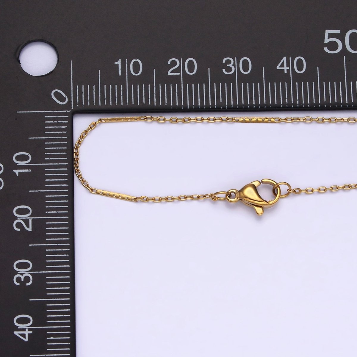 Stainless Steel 1mm Dainty Unique Flat Cable Link 17 Inch Chain Necklace | WA-2041 Clearance Pricing