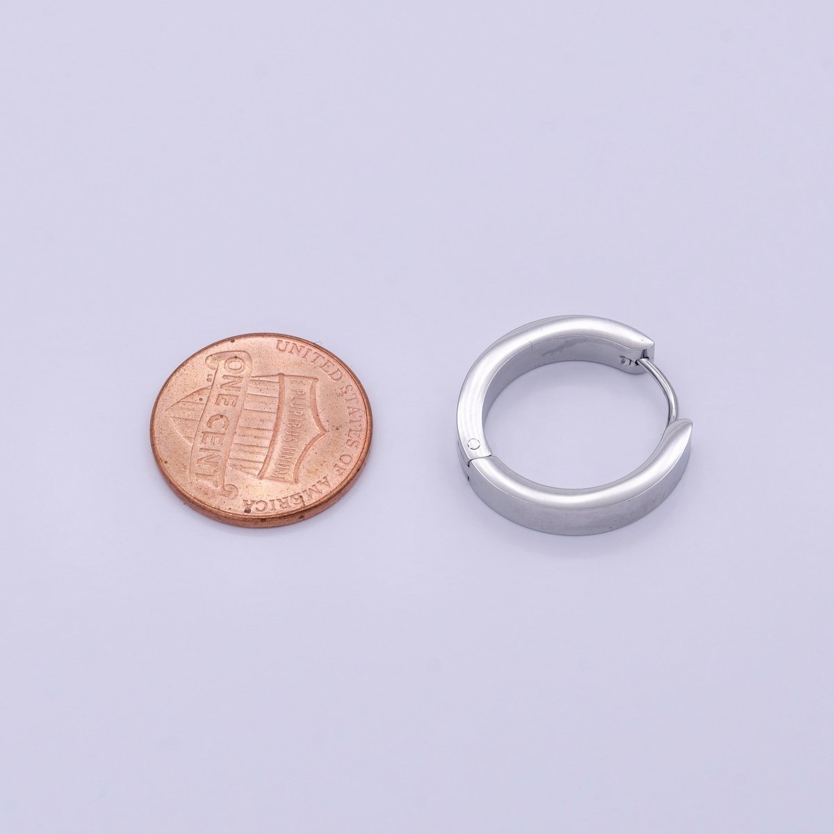 Stainless Steel 20mm Endless Hypoallergenic Huggie Hoop Earrings | AD878