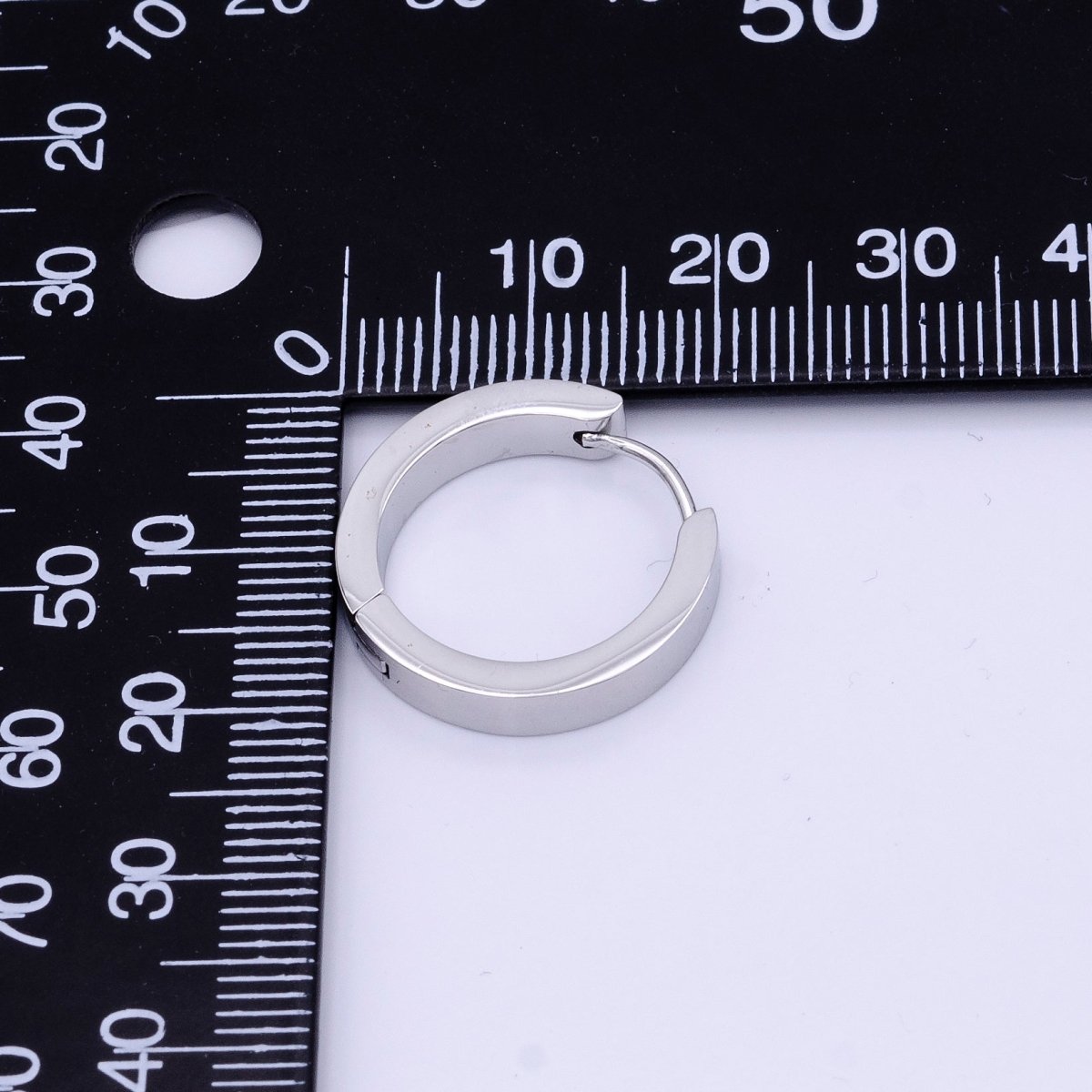 Stainless Steel 20mm Endless Hypoallergenic Huggie Hoop Earrings | AD878