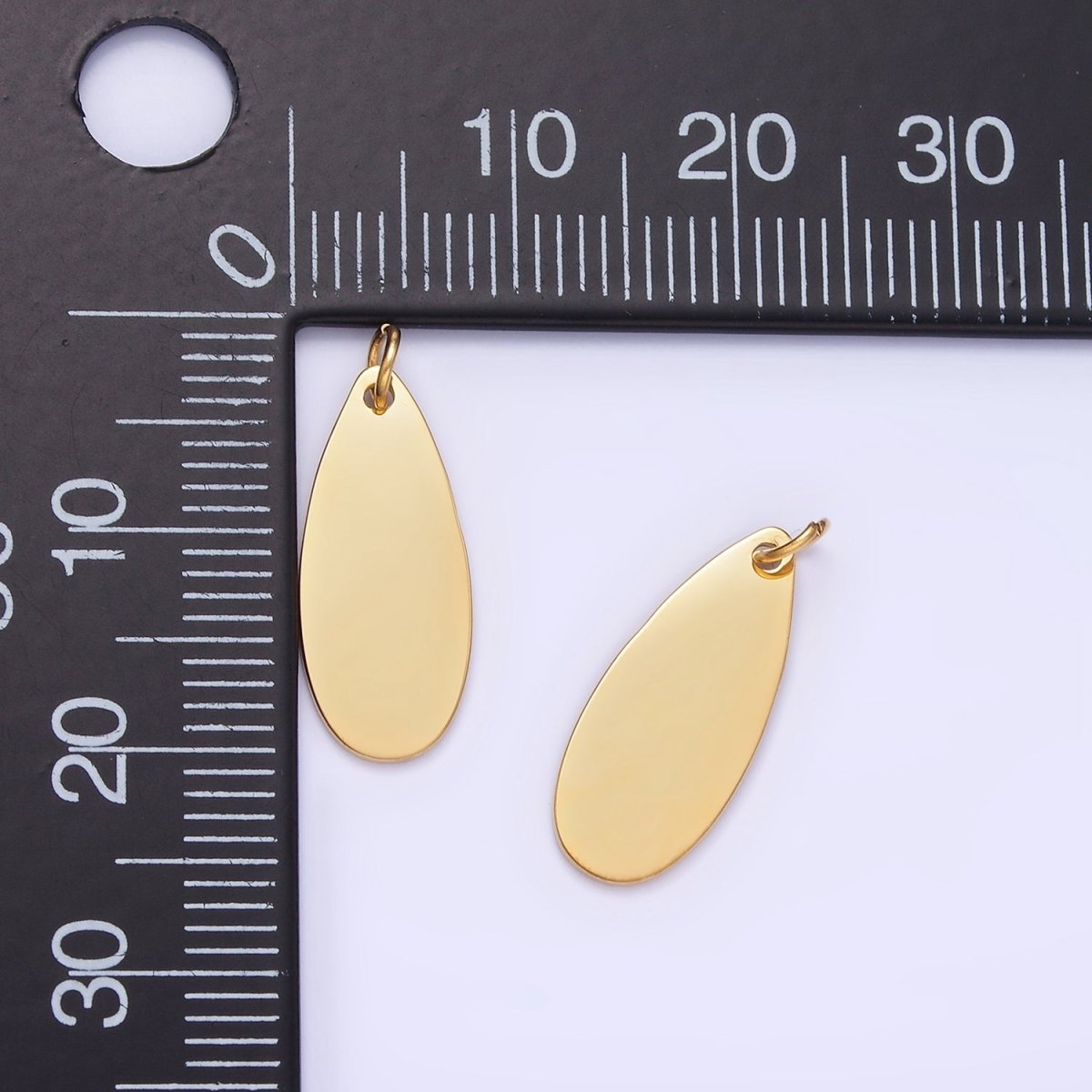 Stainless Steel 20mm Teardrop Minimalist Charm | P981