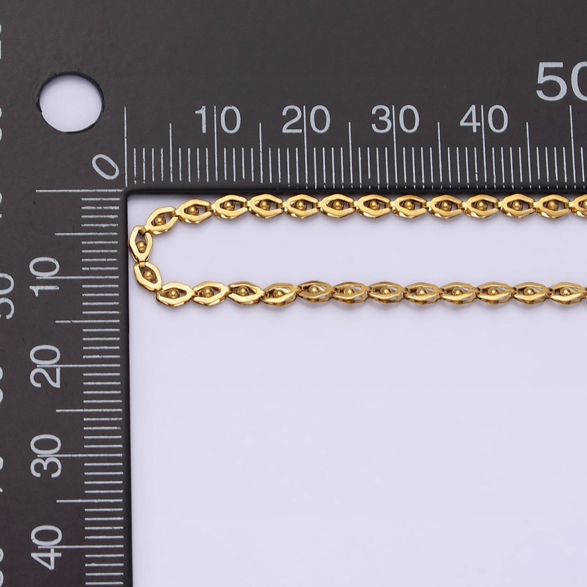 Stainless Steel 2.5mm Dot Designed Geometric 17.5 Inch Layering Statement Chain Necklace | WA-1998 Clearance Pricing
