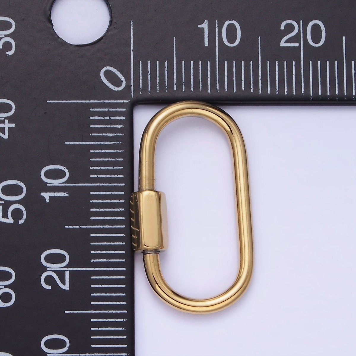 Stainless Steel 25mm Edged Tube Carabiner Clasps Closure Findings | Z693
