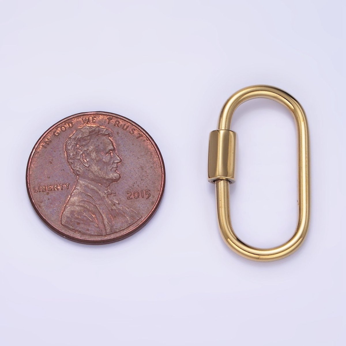 Stainless Steel 25mm Edged Tube Carabiner Clasps Closure Findings | Z693