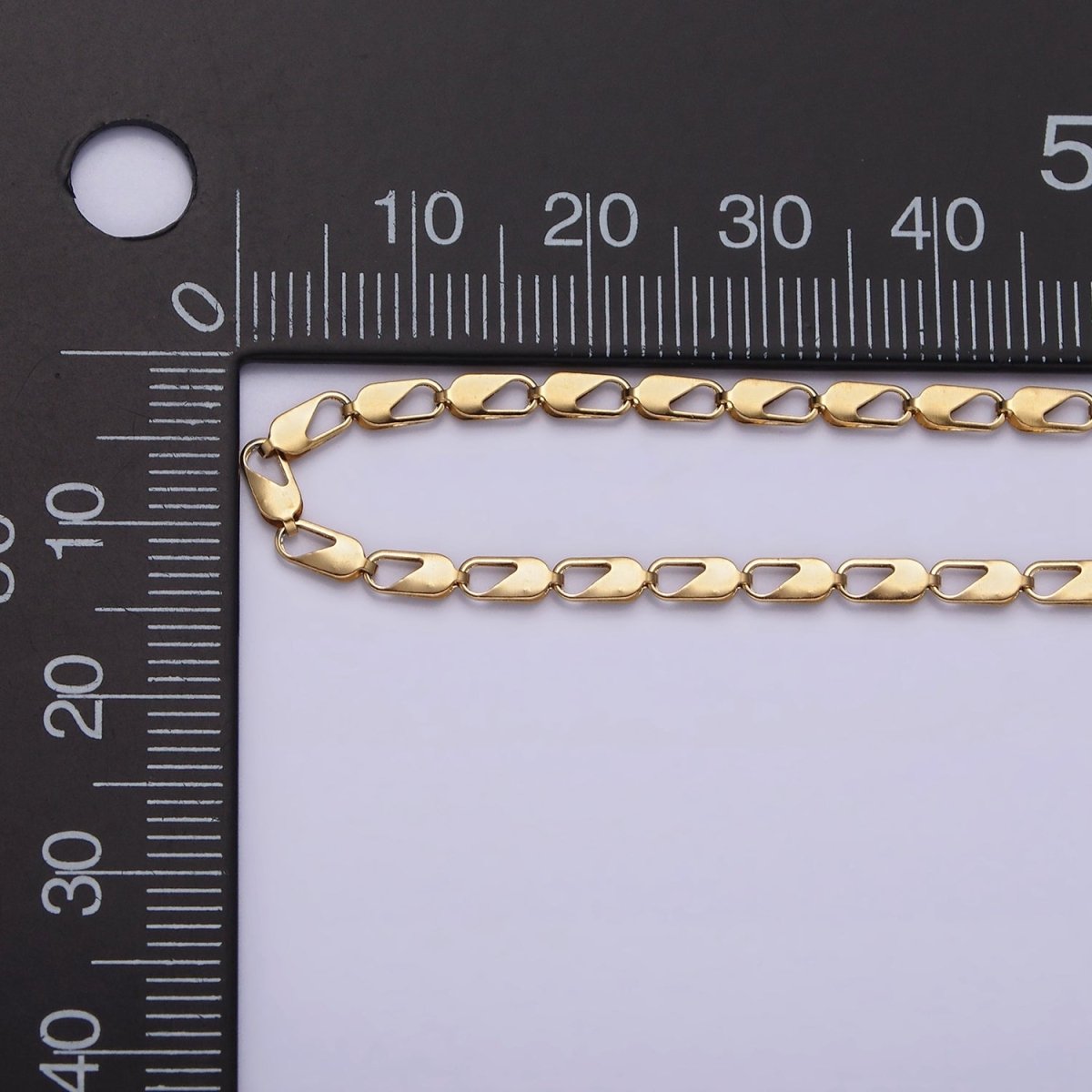 Stainless Steel 2.5mm Open Rectangular Link Designed 18 Inch Layering Chain Necklace | WA-1996 Clearance Pricing