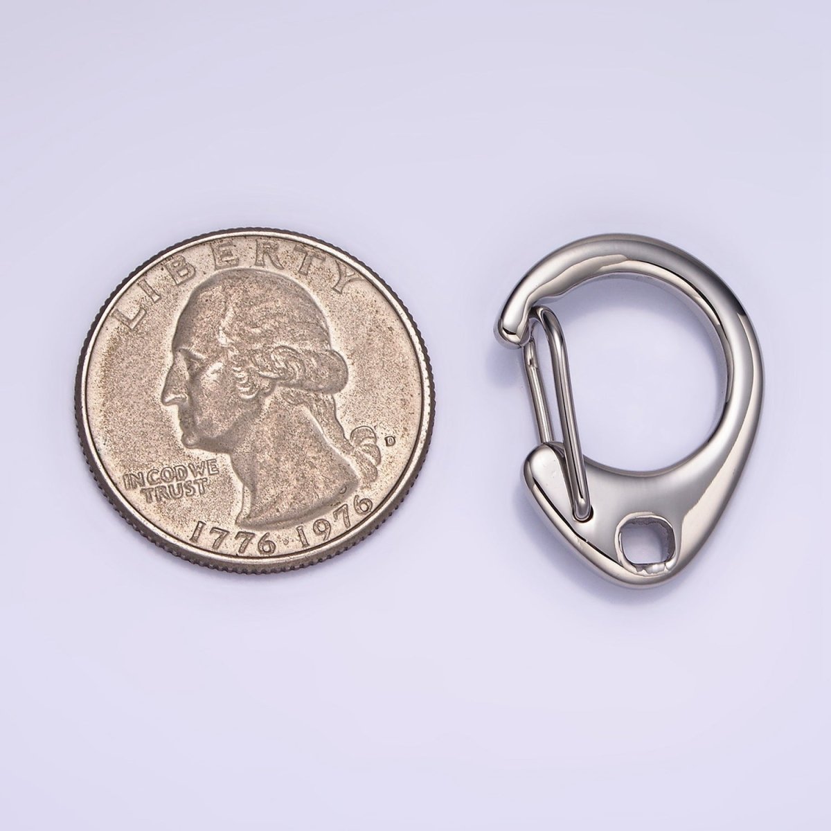 Stainless Steel 25mm Round Hook Latch Carabiner Minimalist Findings Supply | Z661