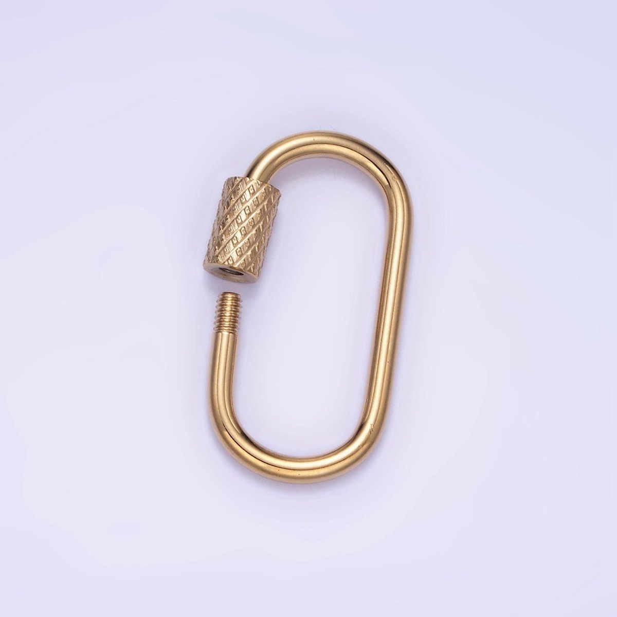 Stainless Steel 25mm Textured Tube Carabiner Clasps Closure Finding | Z692