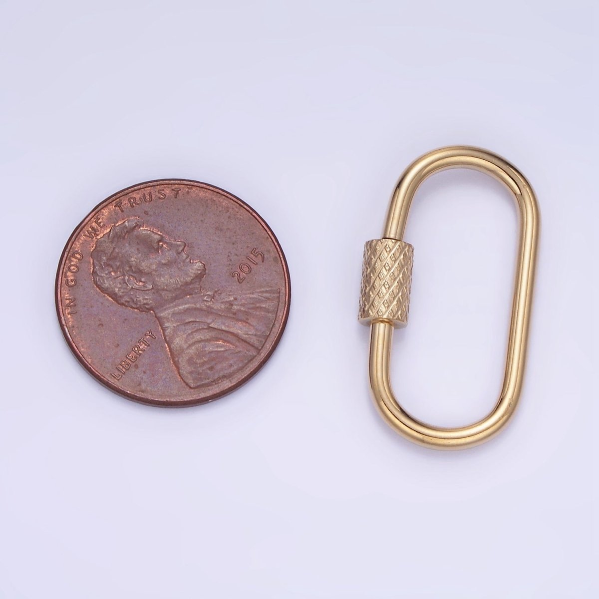 Stainless Steel 25mm Textured Tube Carabiner Clasps Closure Finding | Z692