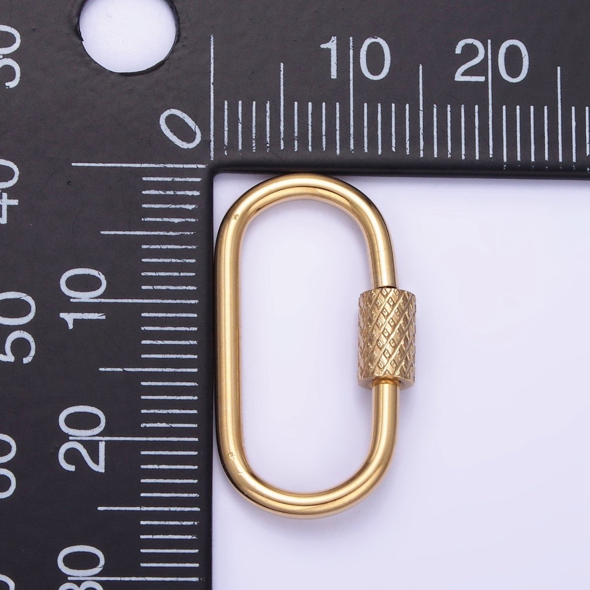 Stainless Steel 25mm Textured Tube Carabiner Clasps Closure Finding | Z692