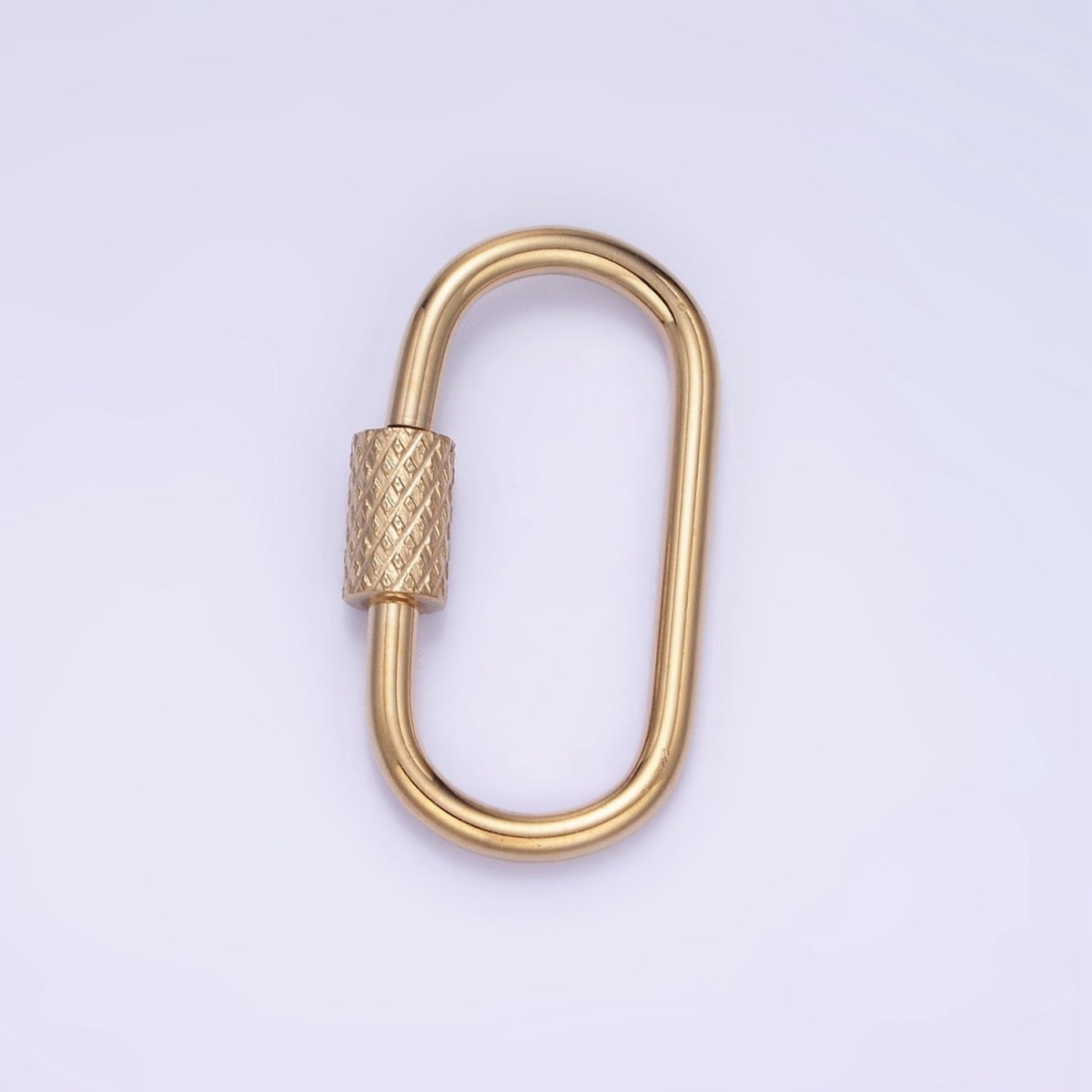 Stainless Steel 25mm Textured Tube Carabiner Clasps Closure Finding | Z692