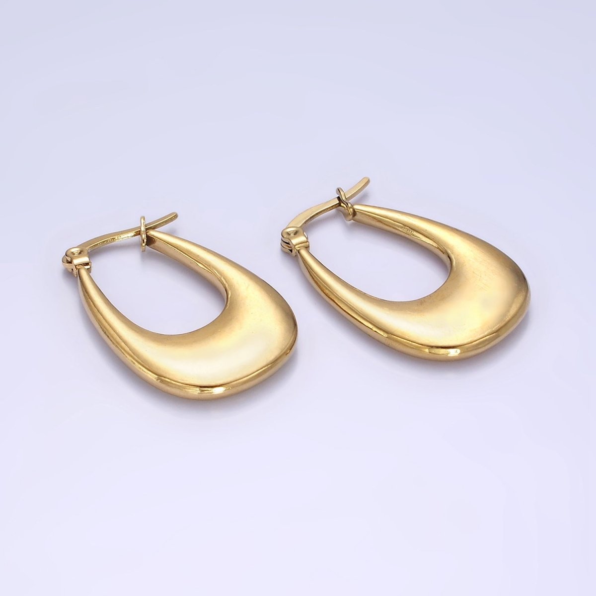 Stainless Steel 25mm U-Shaped Minimalist Latch Hoop | AE446