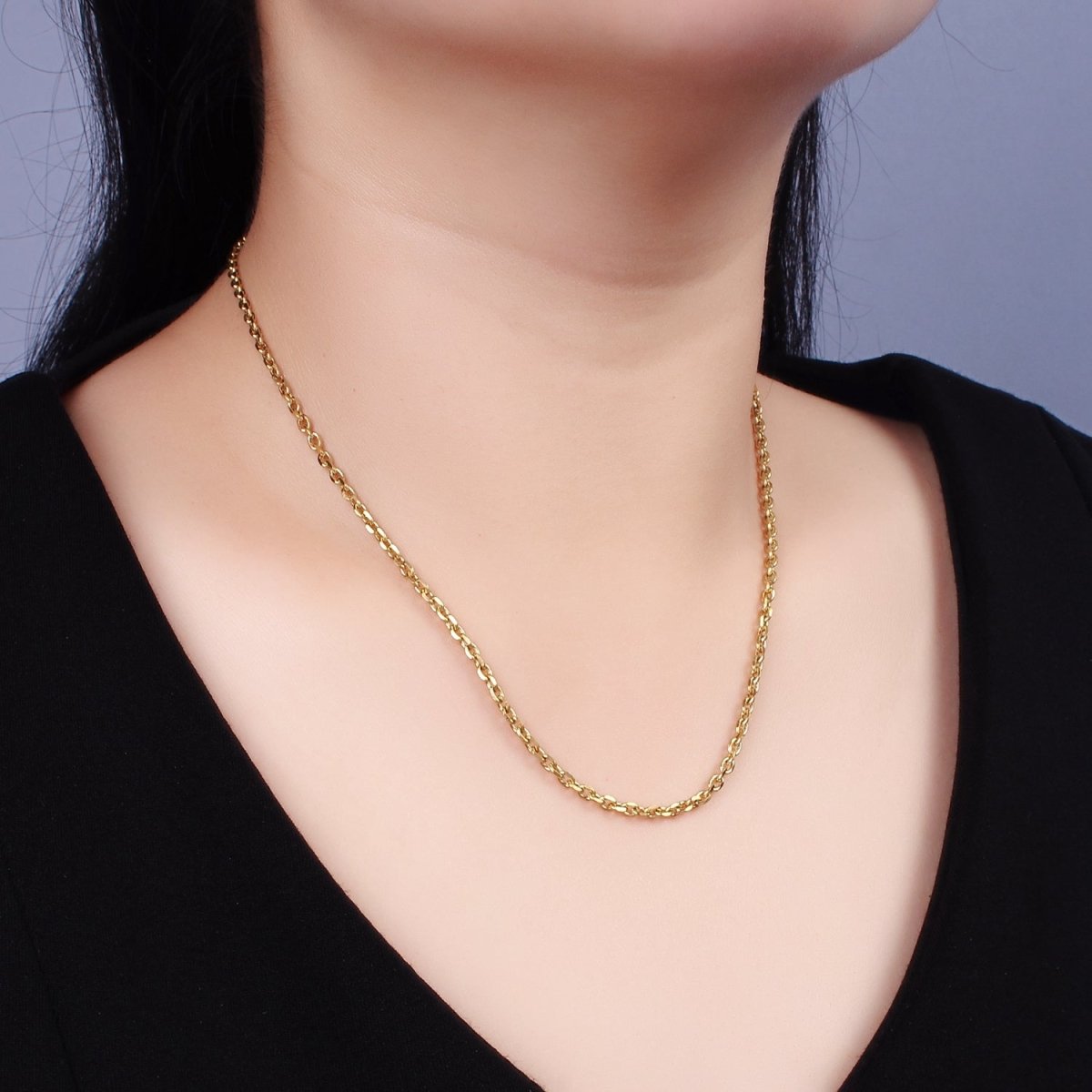 Stainless Steel 2.7mm Cable Chain 18 Inch Necklace | WA-2372
