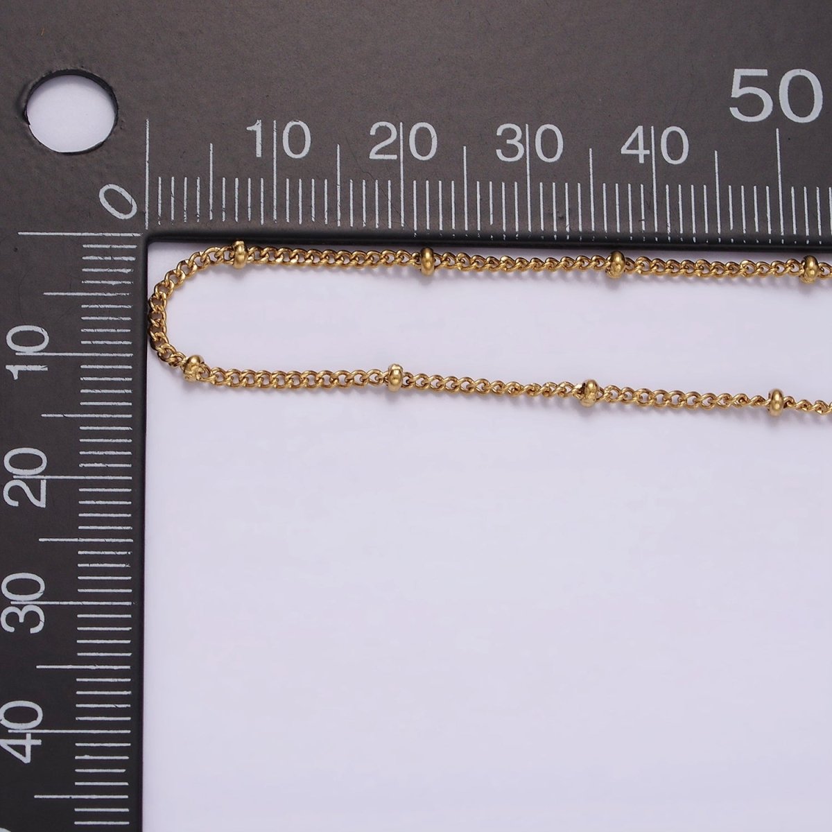 Stainless Steel 2mm Curb Satellite Chain 17.7 Inch Necklace | WA-2353
