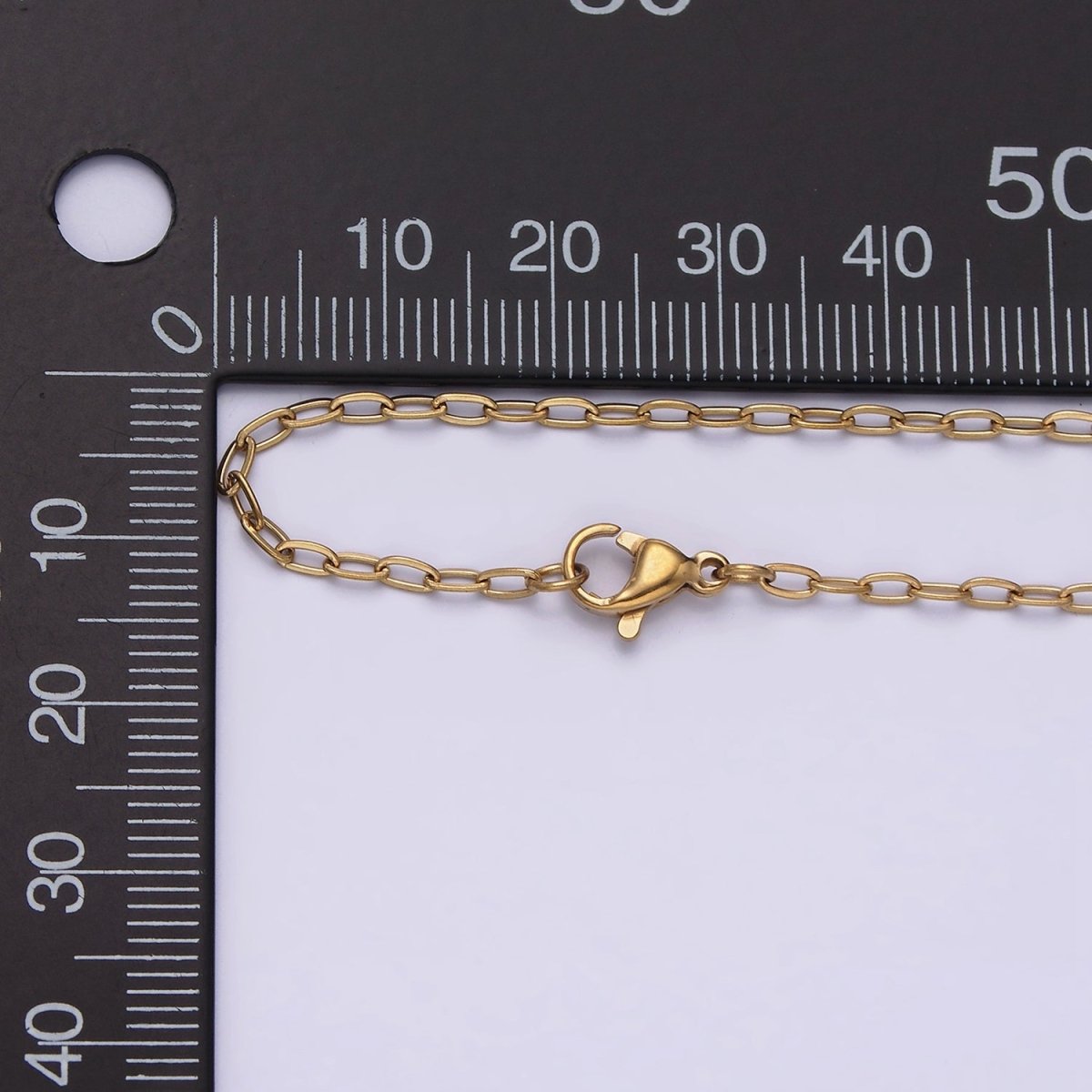 Stainless Steel 2mm Dainty Cable Chain 17.72 Layering Chain Necklace | WA-2025 Clearance Pricing