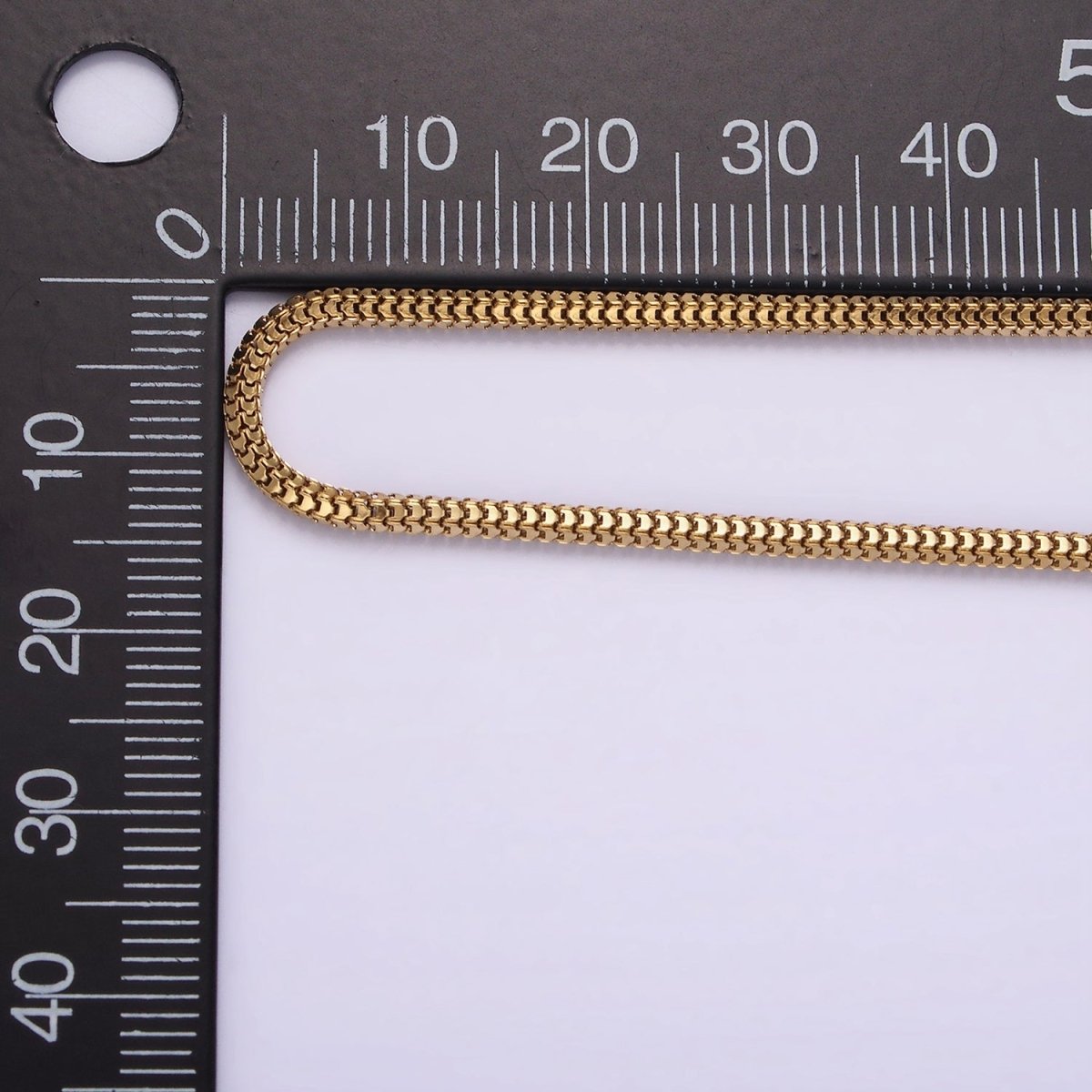 Stainless Steel 2mm Herringbone Cocoon Snake Chain 18 Inch Necklace | WA-2356