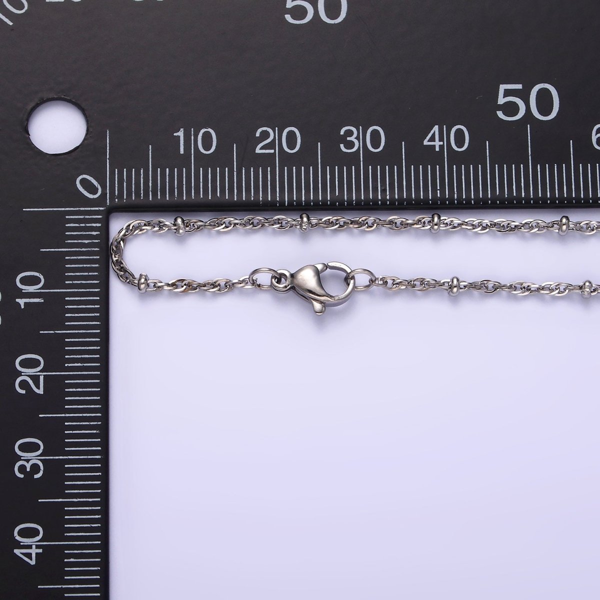Stainless Steel 2mm Satellite Singapore 18 Inch Layering Chain Necklace | WA-2102 Clearance Pricing
