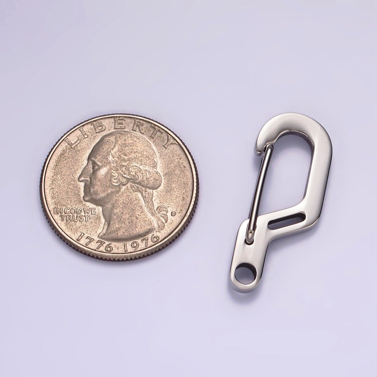 Stainless Steel 30mm Geometric Snap Hook Carabiner Jewelry Findings Supply | Z560